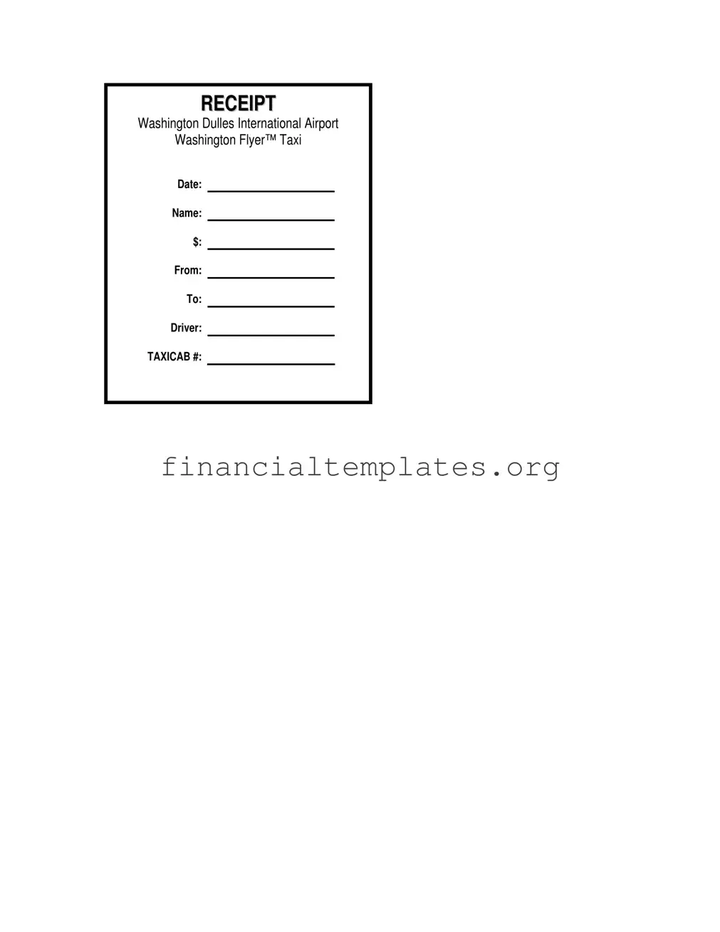 Get Taxi Bill Form