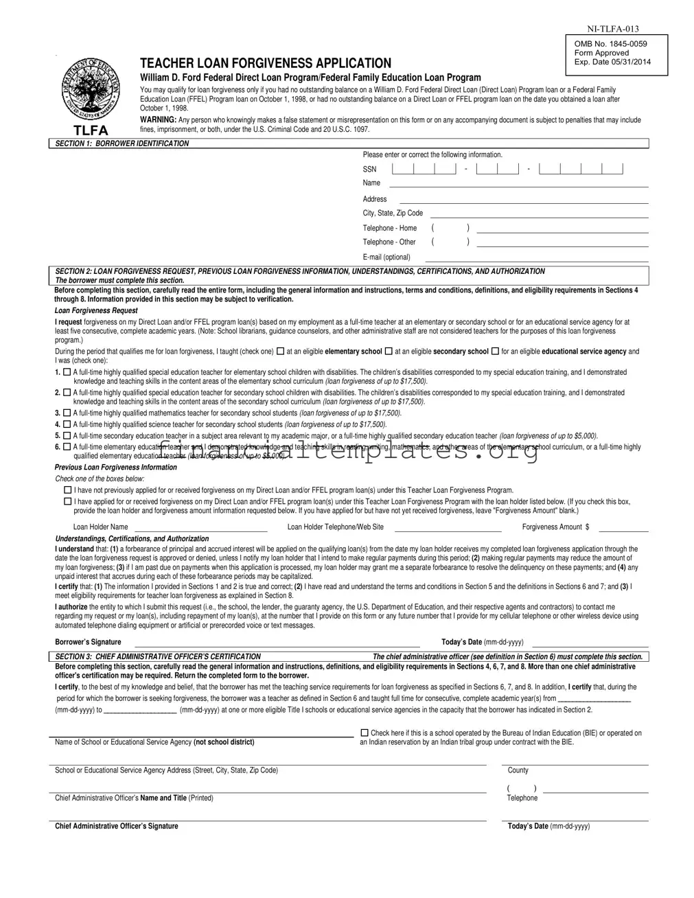 Get Teacher Loan Forgiveness Application Form