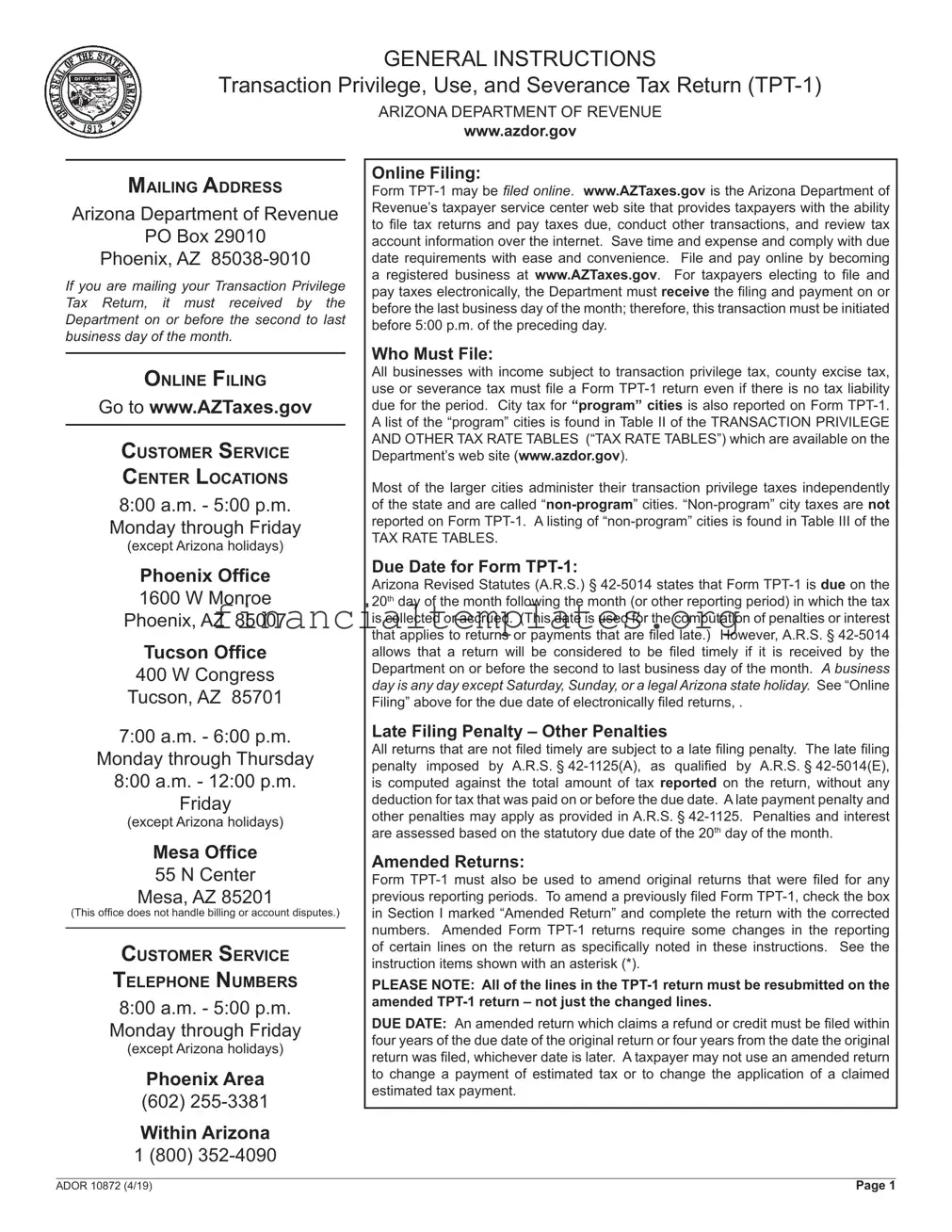Get Transaction Privilege Severance Tax Return Form