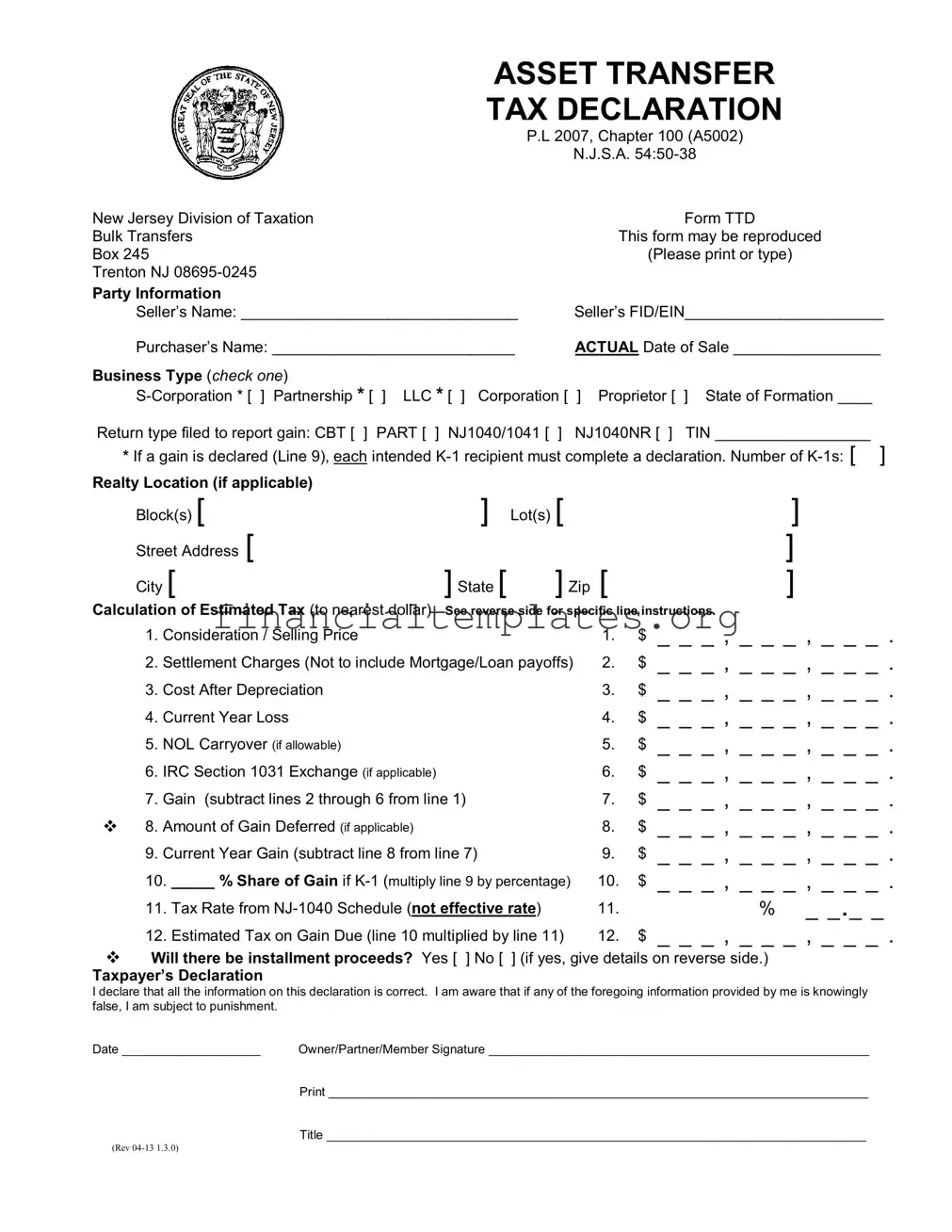 Get Transfer Tax Form