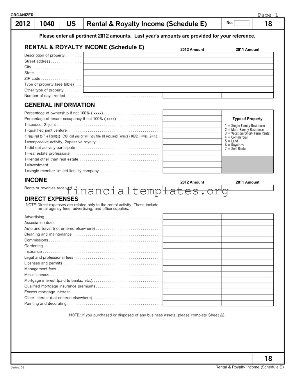Get Us Tax Schedule E Form
