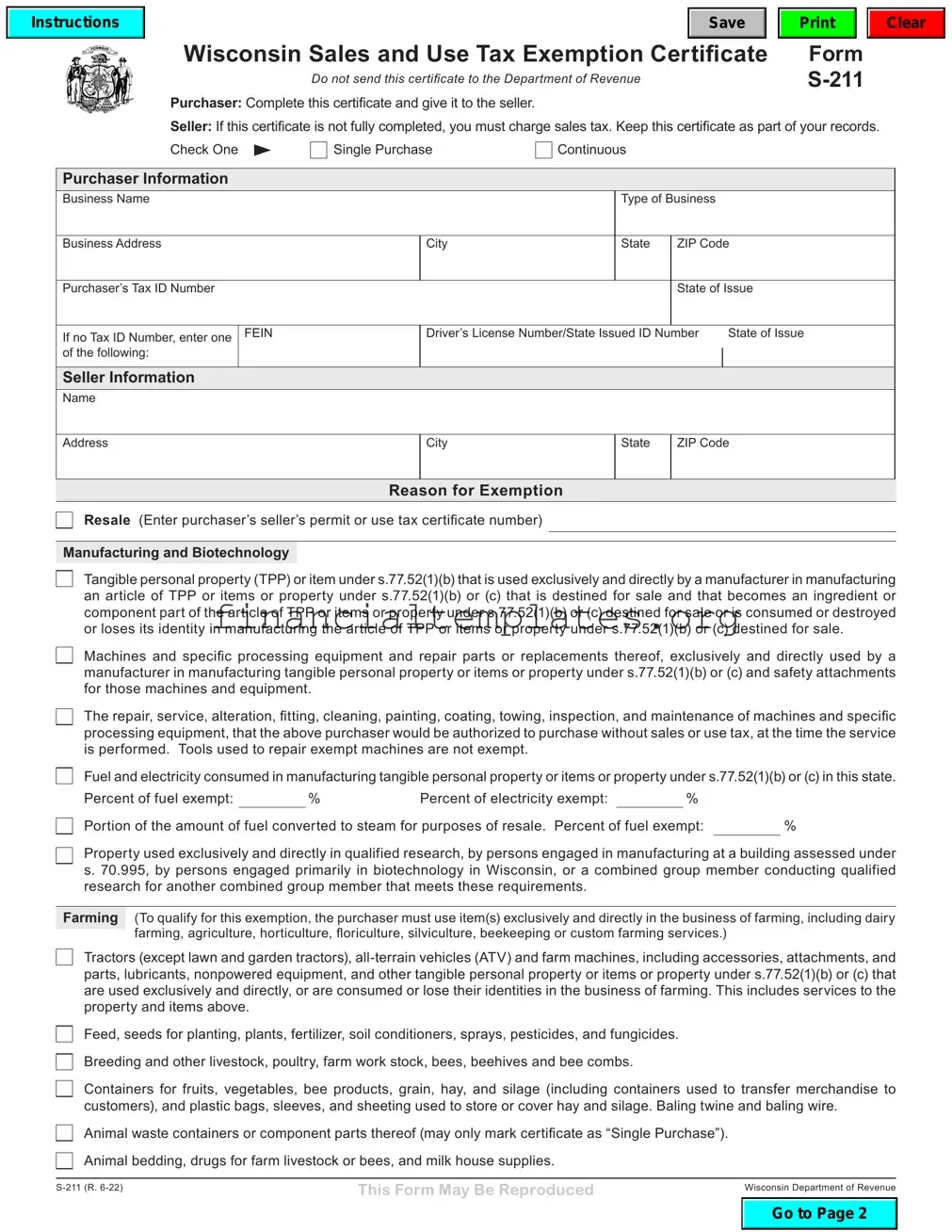 Get Wisconsin Tax Exempt Form